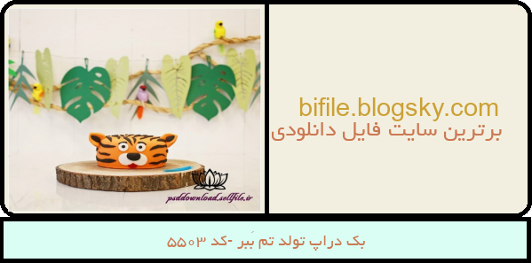 بک دراپ تولد تم بَبر -کد 5503