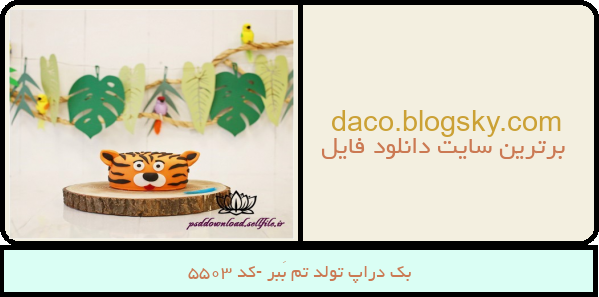 بک دراپ تولد تم بَبر -کد 5503