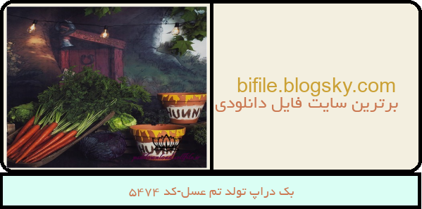 بک دراپ تولد تم عسل-کد 5474