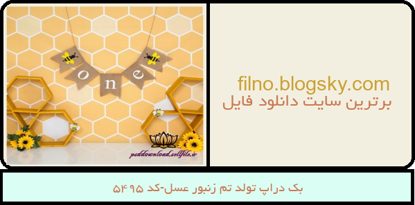 بک دراپ تولد تم زنبور عسل-کد 5495