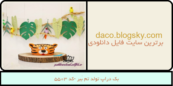 بک دراپ تولد تم بَبر -کد 5503