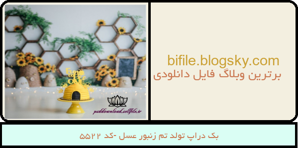 بک دراپ تولد تم زنبور عسل -کد 5522