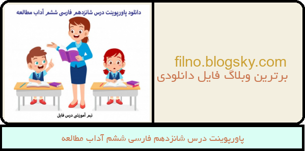 پاورپوینت درس شانزدهم فارسی ششم آداب مطالعه