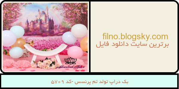 بک دراپ تولد تم پرنسس -کد 5709