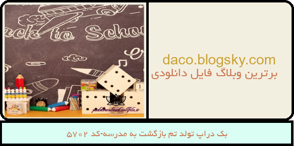 بک دراپ تولد تم بازگشت به مدرسه-کد 5702
