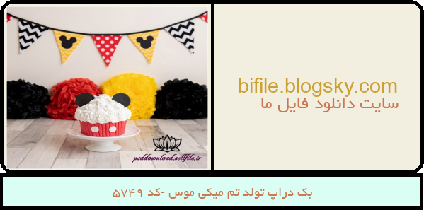 بک دراپ تولد تم میکی موس -کد 5749